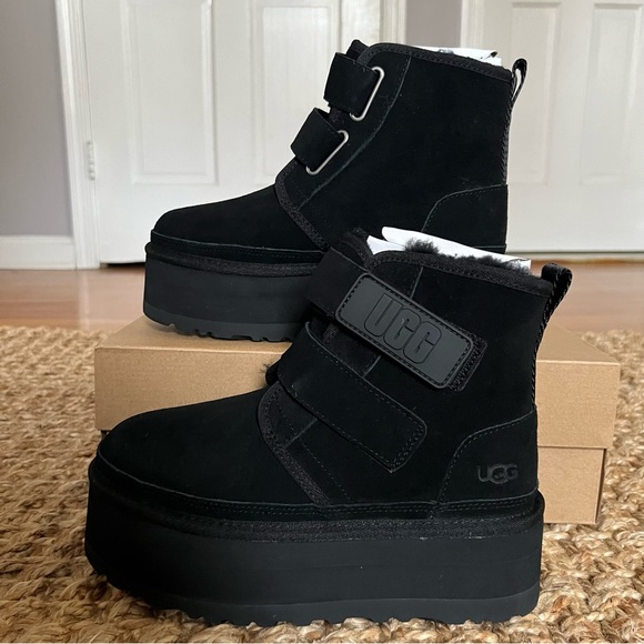 NWT UGG Neumel Platform Strap Chukka Boot Black Various Sizes - Picture 8 of 16